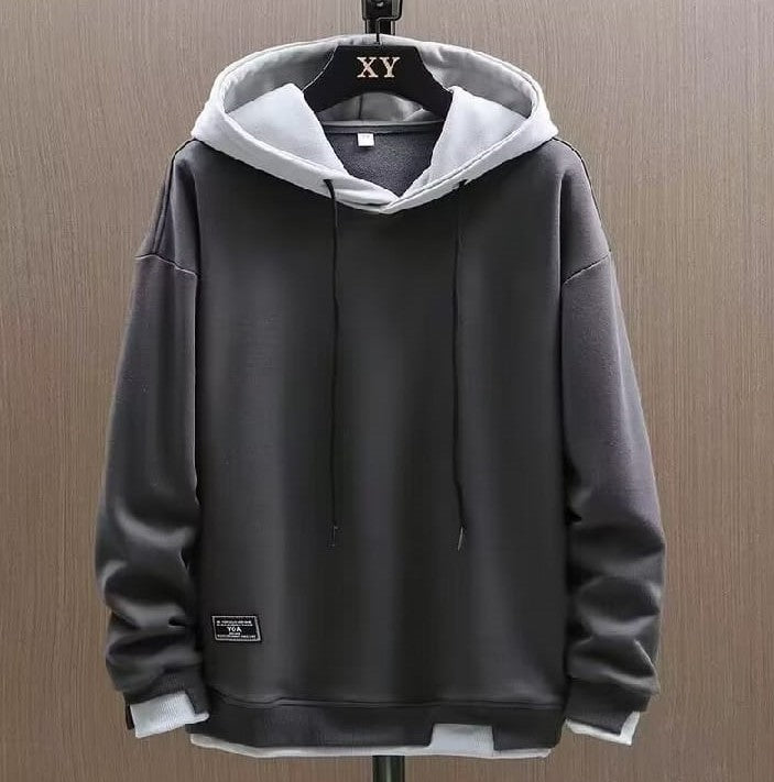 Autumn Men Hoodies High Street Pullover Long Sleeve Patchwork Sweatshirt Men Fashion Streetwear Hoodie Harajuku