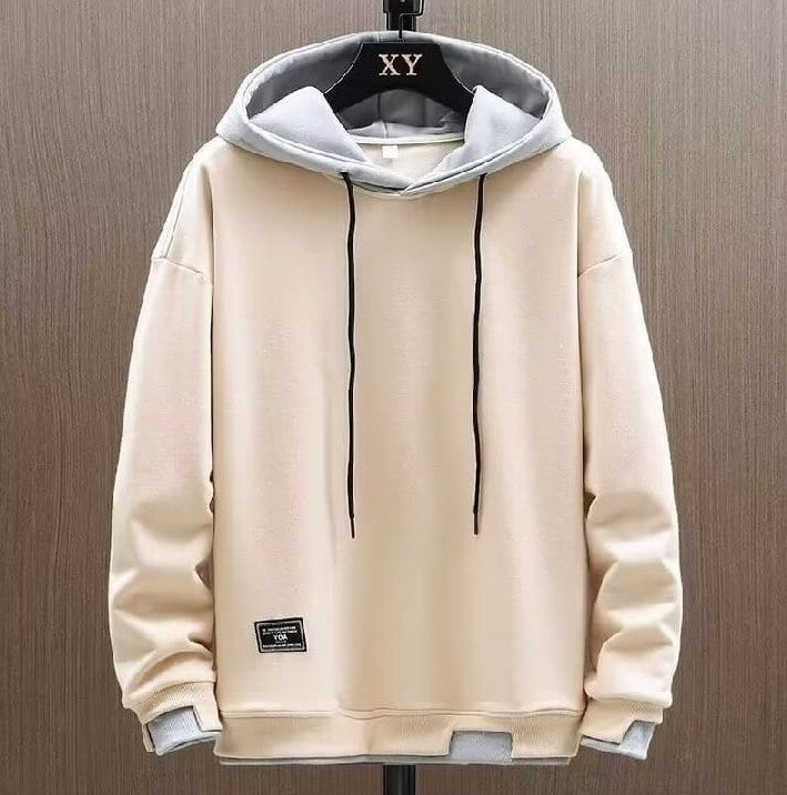 Autumn Men Hoodies High Street Pullover Long Sleeve Patchwork Sweatshirt Men Fashion Streetwear Hoodie Harajuku